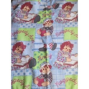 Vintage Raggedy Ann Andy Blanket Mohawk Throw Soft Fleece 46"‎ X 63"
